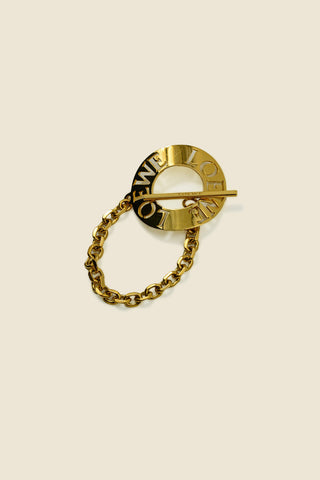 Cut-out chain bracelet in gold brass