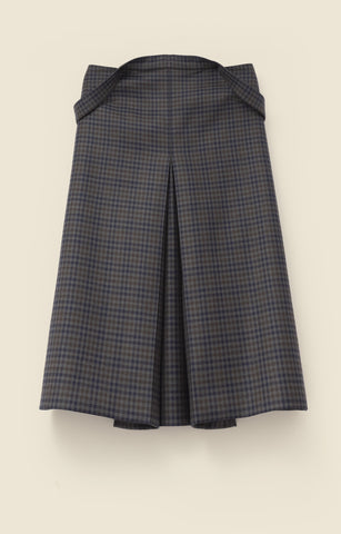 Convertible skirt-top in wool gingham