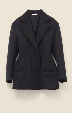 Waisted jacket in stretch wool