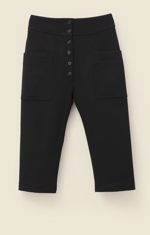 Cropped trousers in stretch wool