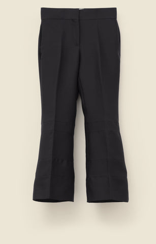 Panelled trousers in technical silk blend