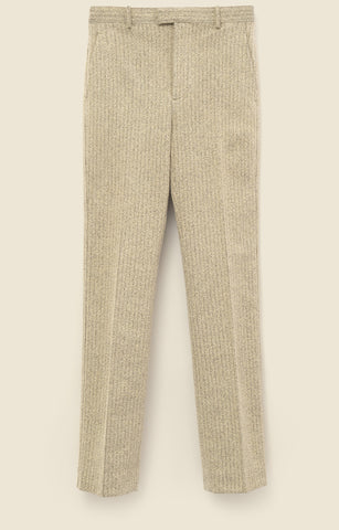 Slim trousers in herringbone bouclé