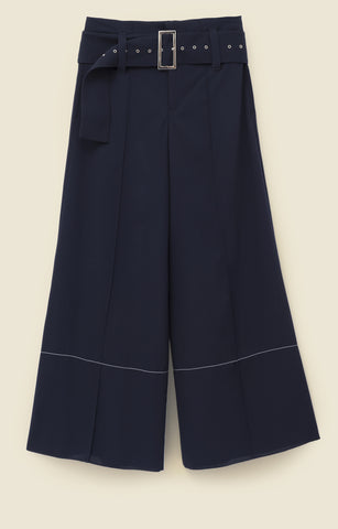 Belted trousers in light wool