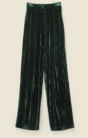 Tailored trousers in fluid velvet