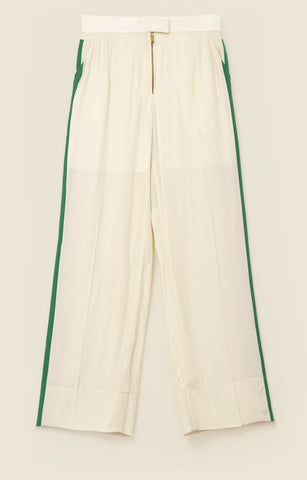 Foulard trousers in fluid silk