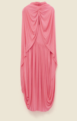 Draped dress in fluid crepe jersey