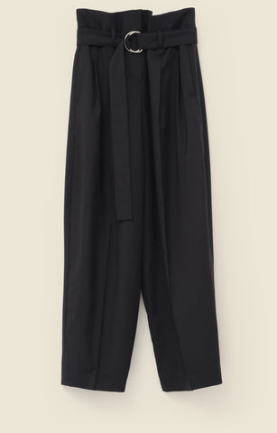 Belted trousers in soft tailoring wool