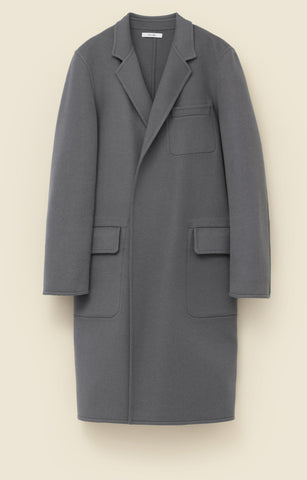 Egg-shape coat in double-face cashmere