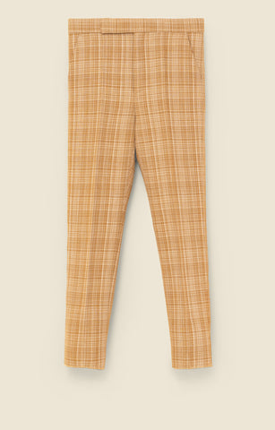 Tapered trousers in textured wool checks