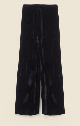 Tailored trousers in fluid velvet